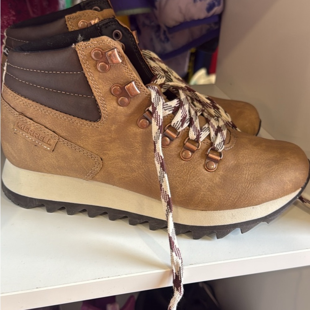 Merrell Brown and Tan Ankle Boots